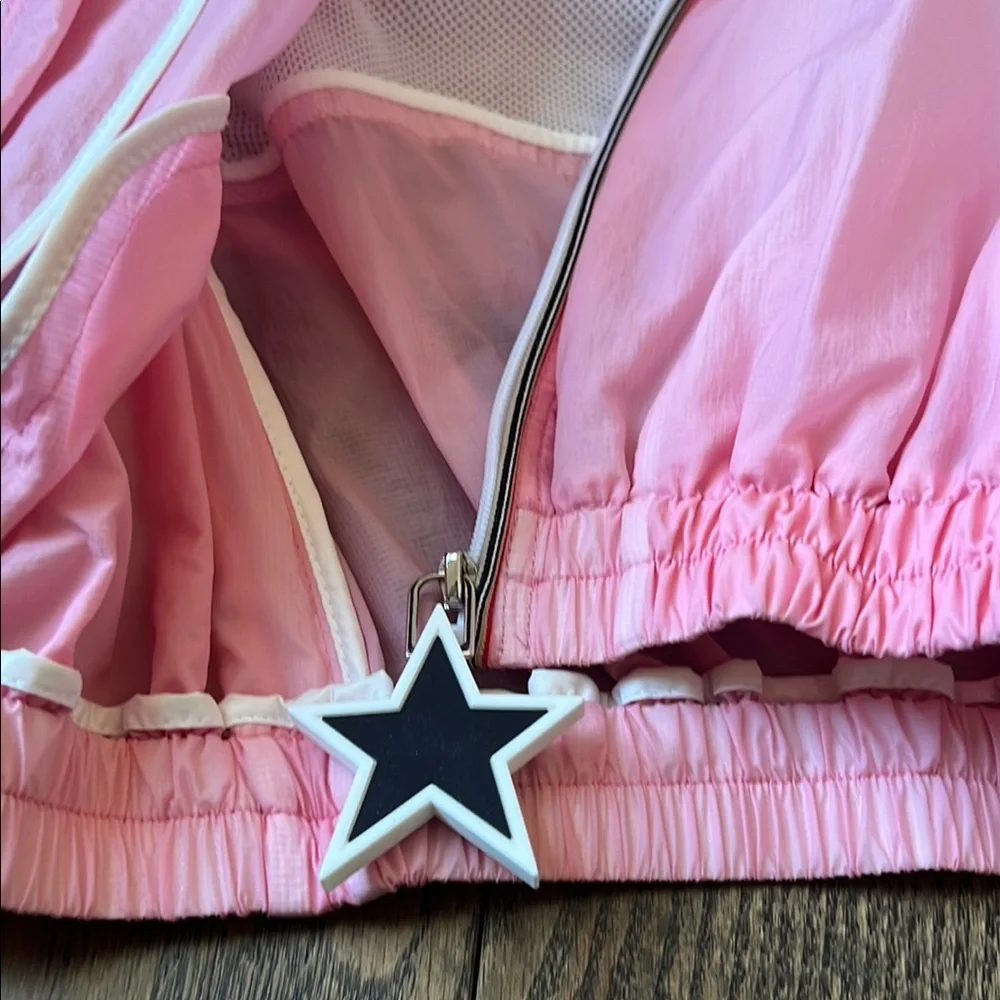 Burberry Pink Hooded Windbreaker jacket 12 months baby designer sale - Picture 7 of 10